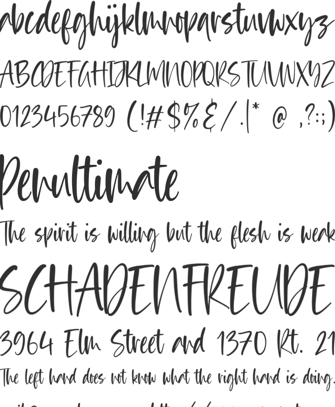 Brightstone font preview