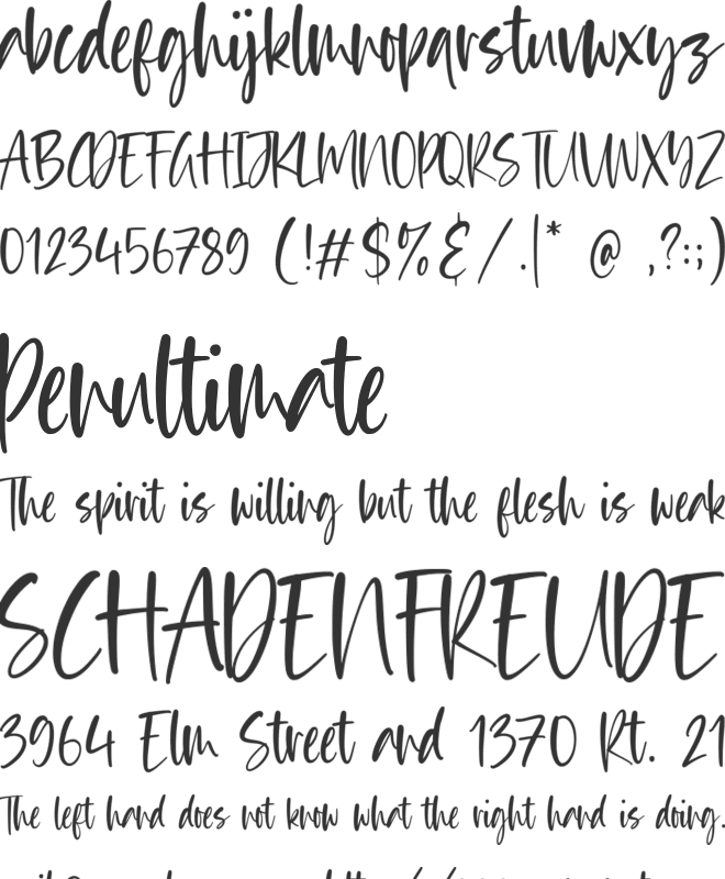 Brightstone font preview