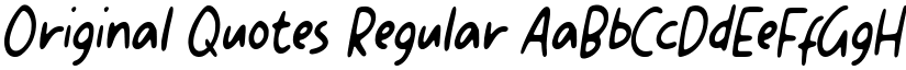 Original Quotes Regular font