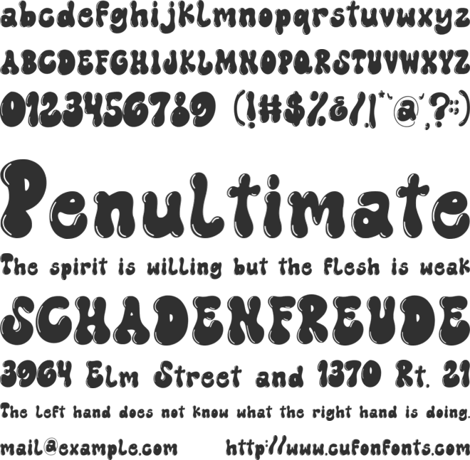 Pinky Donuts font preview