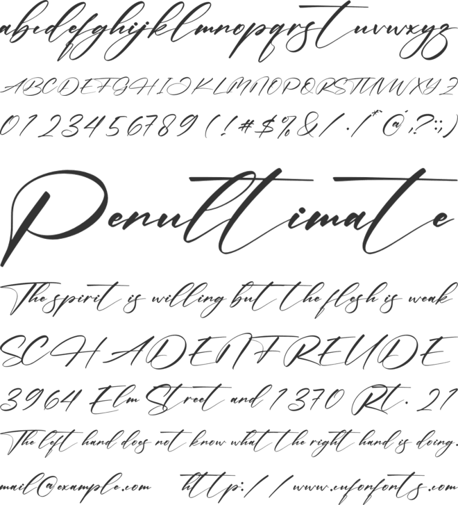 Bellandra Dessert font preview