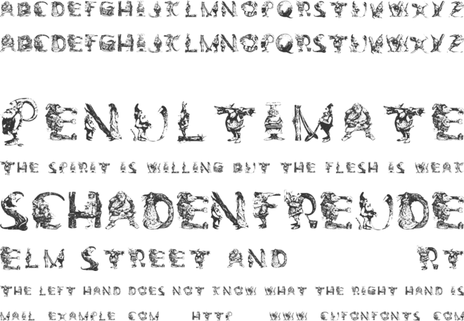 Elfabet font preview