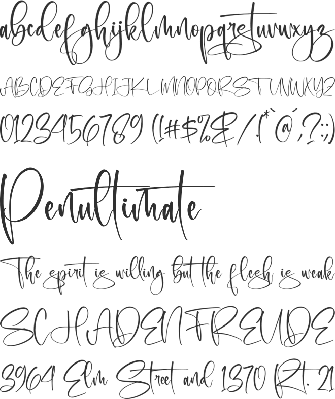 Metteorid font preview