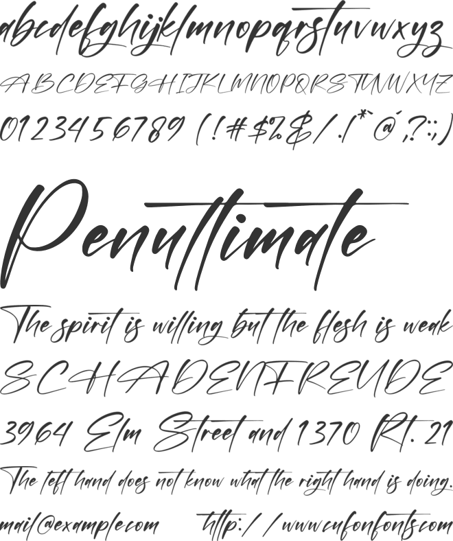 Casttika font preview