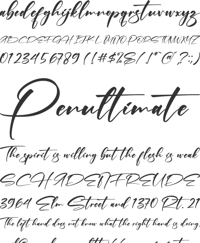 Pettrick Belinst font preview