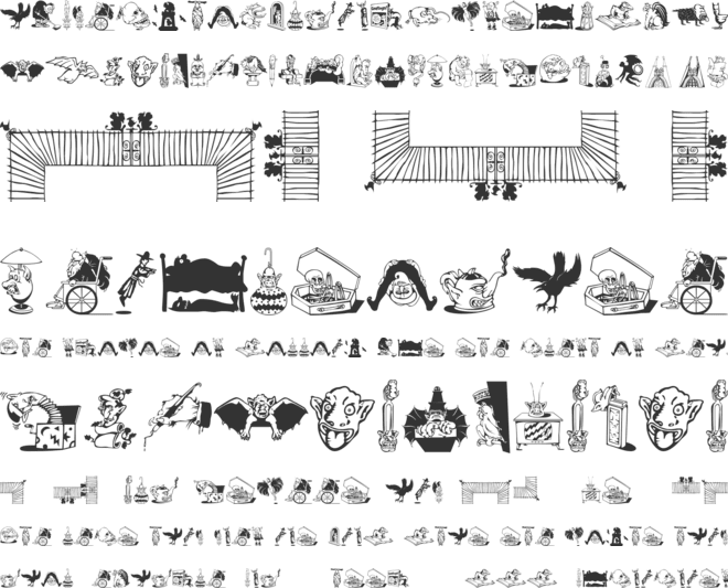 Gargoyles de France font preview