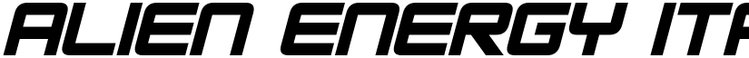 Alien Energy Italic font