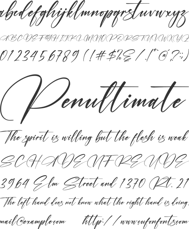 Kallinda font preview