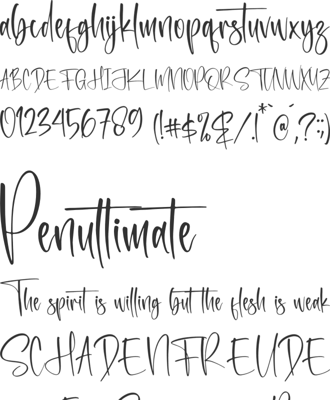 Mountain Moonlight font preview