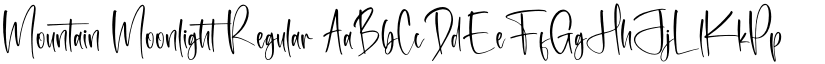 Mountain Moonlight Regular font