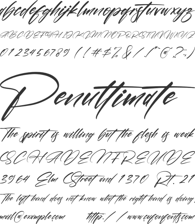 Hallison font preview