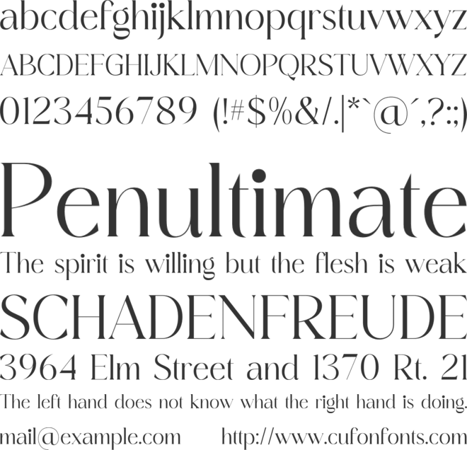 Cangste font preview