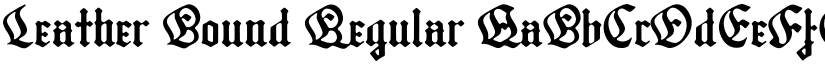 Leather Bound Regular font