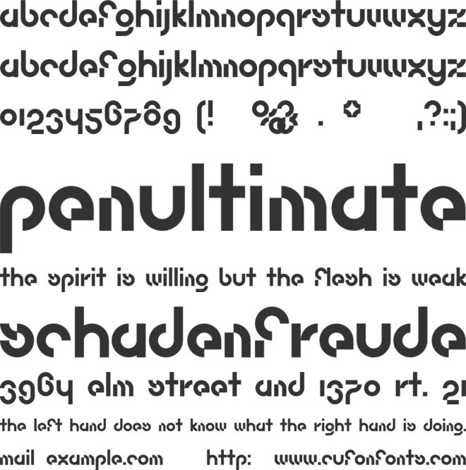 Baueri font preview