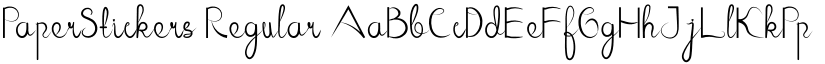 PaperStickers Regular font