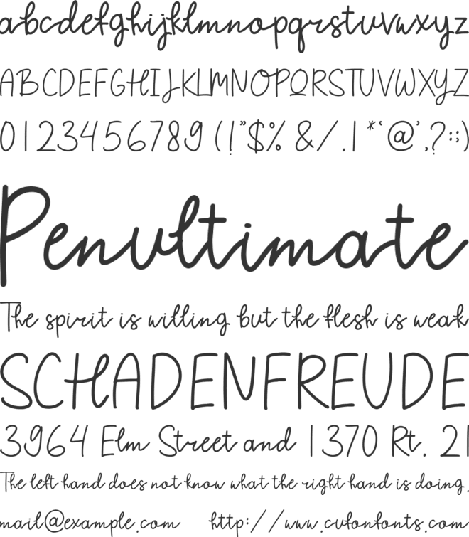 Peach Blossom font preview