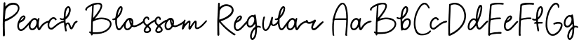 Peach Blossom Regular font