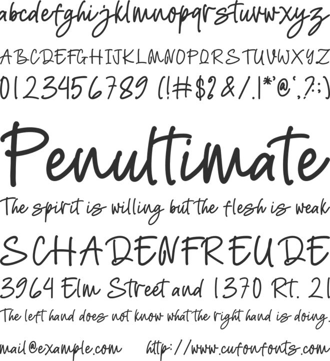 Annabella font preview
