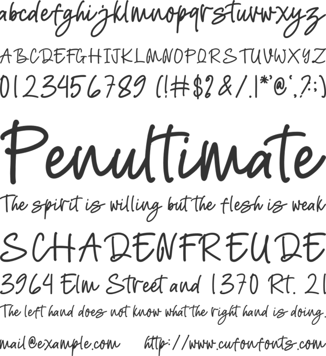 Annabella font preview
