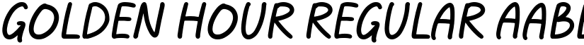 Golden Hour Regular font