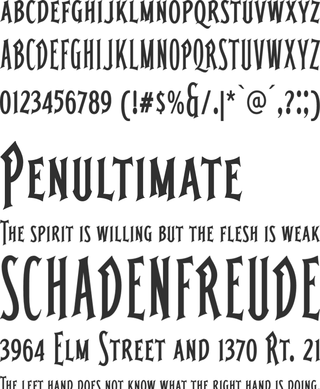 Renthouse Serif font preview