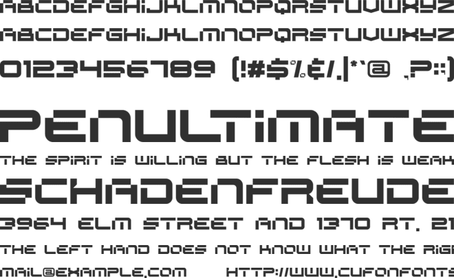 SPACE RACER font preview