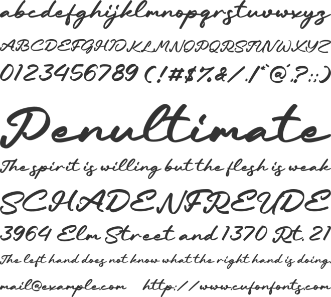 Estancy font preview