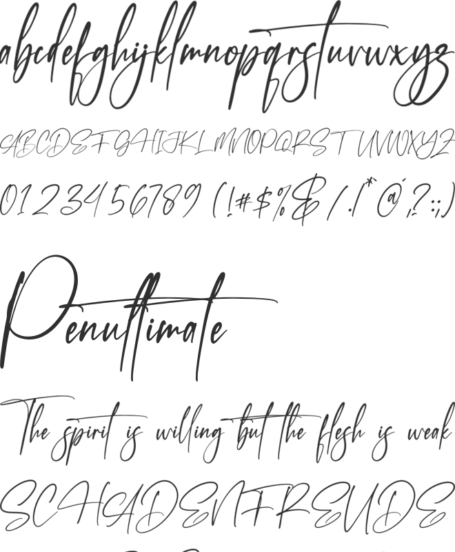 Amatha Story font preview
