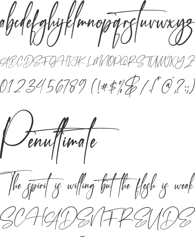 Amatha Story font preview