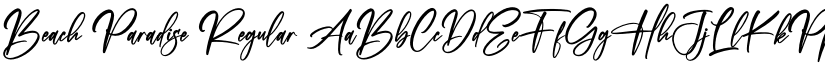 Beach Paradise Regular font