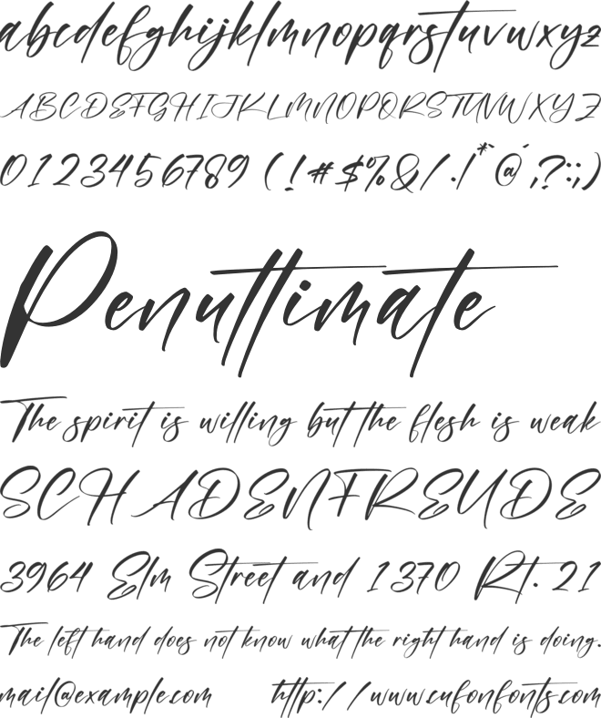 Husttman font preview