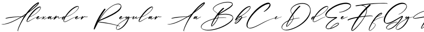 Alexander Regular font