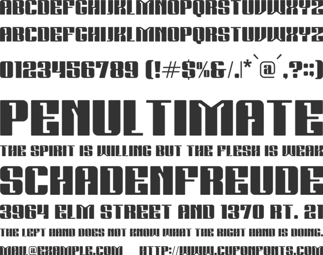 BALMON SANS font preview