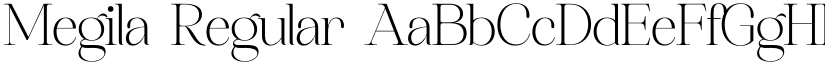 Megila Regular font