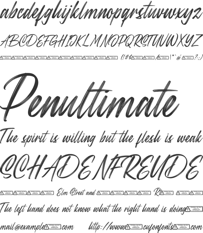 Battrayer font preview