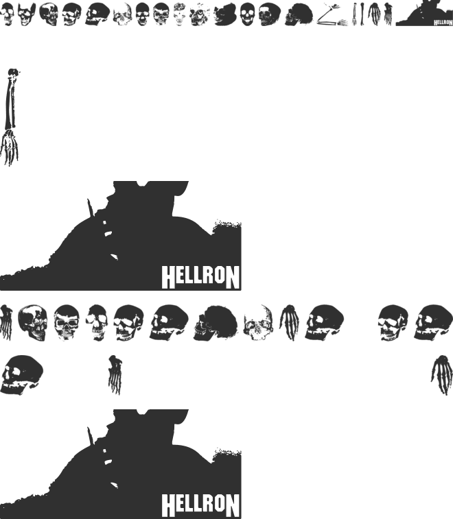 Old Skull Hellron font preview