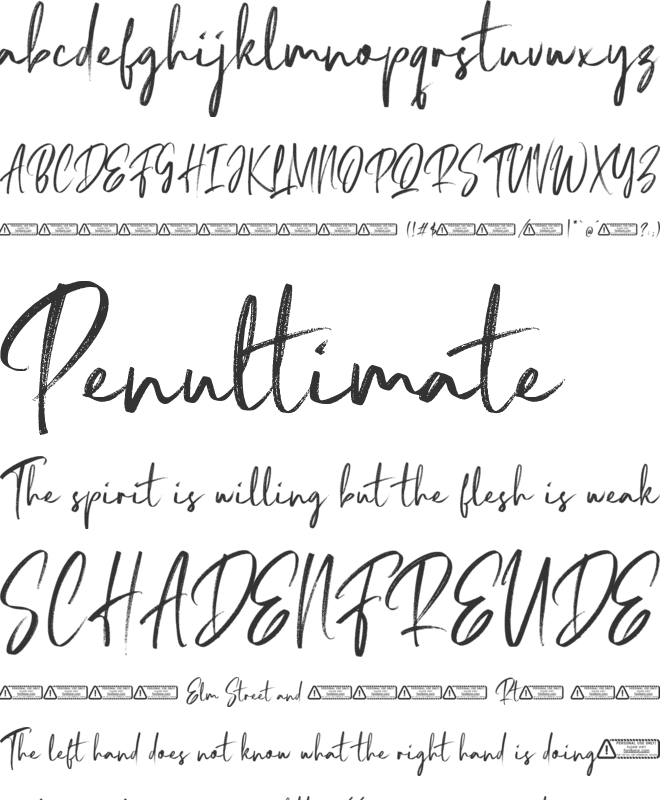 Sharilla font preview