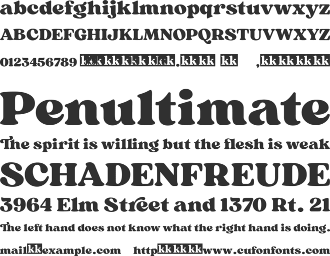 Sergio Trendy font preview