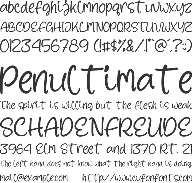 Blooming Sunny font preview