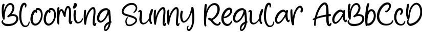 Blooming Sunny Regular font