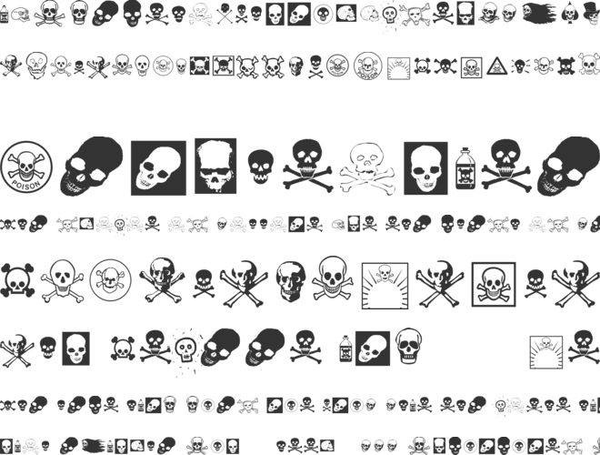 Skullz font preview