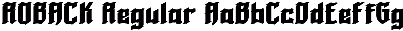ROBACK Regular font