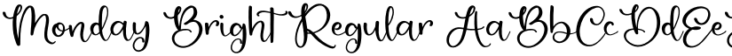 Monday Bright Regular font
