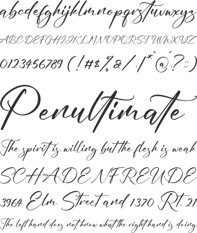 Peachy font preview