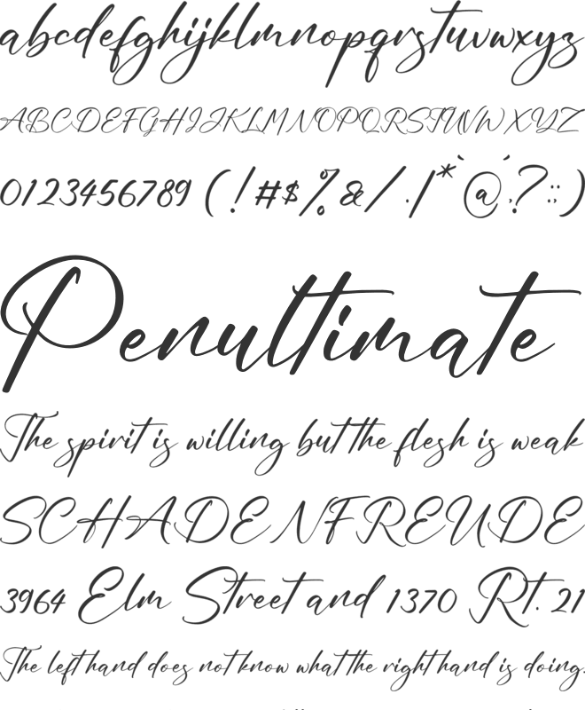 Peachy font preview