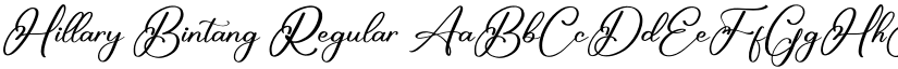 Hillary Bintang Regular font