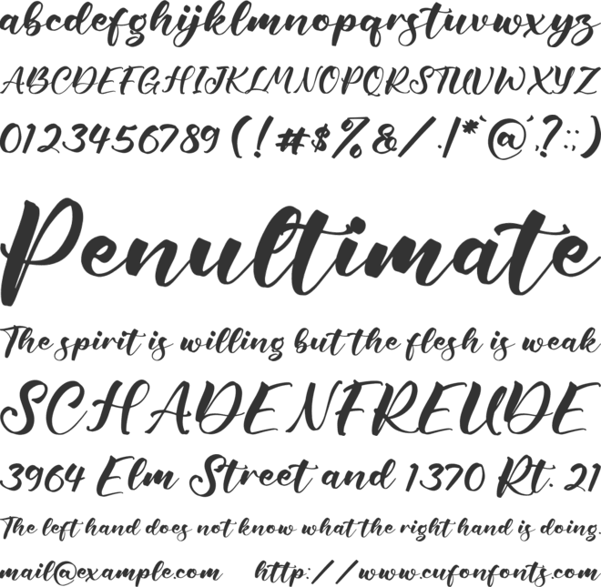 Calistelo Delisha font preview