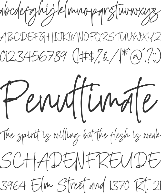 Alistonde font preview
