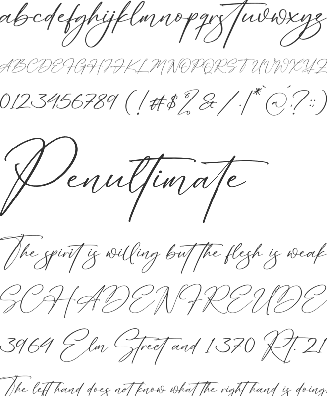 Antariskalia Signature font preview