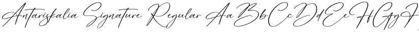Antariskalia Signature Regular font